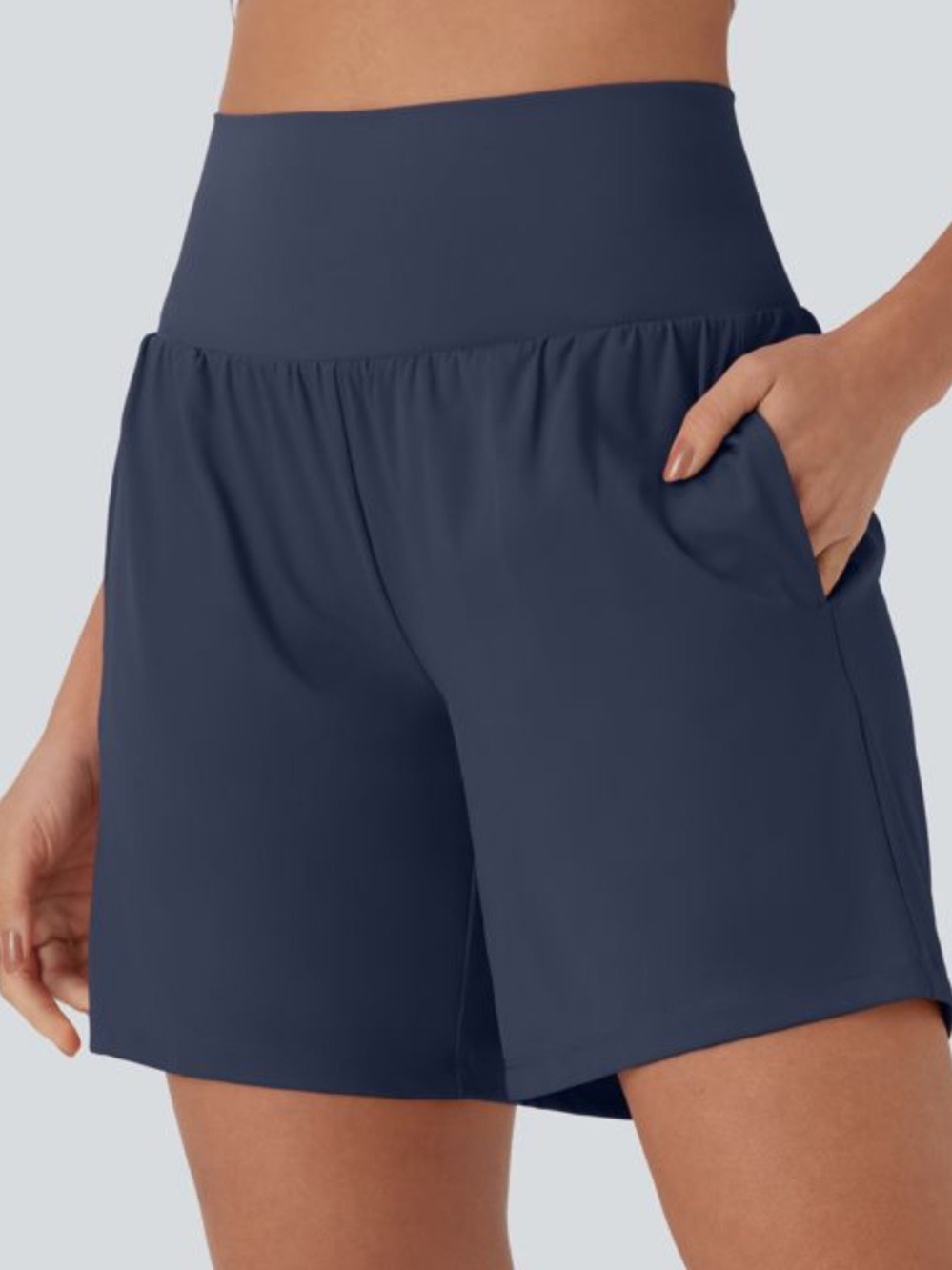 Halara SoftlyZero™ Airy Super High Waisted 2-in-1 InstantCool Yoga Shorts 7"